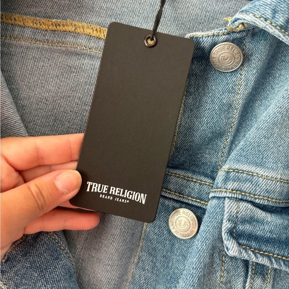 NWT True Religions‎ women's jean jacket size L - Picture 4 of 11